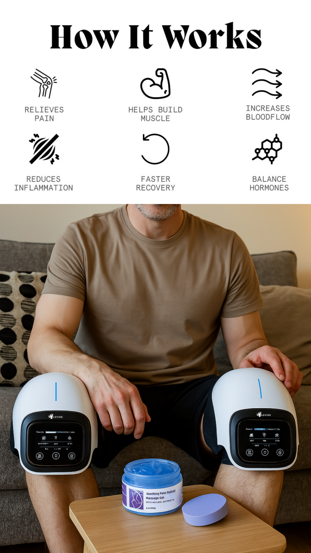 Original LEVIDE Knee Companion product information — 3